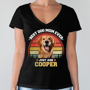 Custom Photo Best Dog Dad Ever Custom Dog Face Photo Retro Shirt CH07 896024