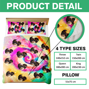 Custom Photo Dog Cat Color Quilt Bedding Set For Dog Cat Pet Lovers HA75 898242