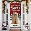Custom Cute 3D Dog Ring the Bell, Santa Paw Are Here Door Cover LM32 895957