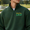 Custom Name Dad Mom Embroidered Golf Quarter Zip Sweater HO82 902324
