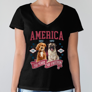 Custom Dog Photo America 250th Anniversary Eagle Dark Shirt LM32 895239