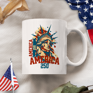 America 250 USA Freedom Liberty America 250 Anniversary White Mug HO82 894562