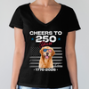 Custom Dog Photo With Big Foot Cheer To 250 Years Of Freedom Patriot Dark Shirt LM32 895273