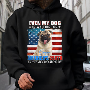 Custom Photo Even My Dogs Cats Are Waiting For America’s 250th Dark Shirt HO82 900332