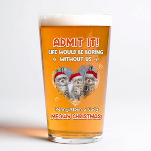 Custom Photo Dog Cat Admit It Print Beer Glass HA75 892824