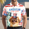 Personalized America Cat Dad, Dog Dad Polo Shirt LM32 899117