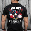America 250 Years of Freedom Patriotic Eagle Flag Back Side Dark Shirt HA75 897334