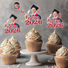 Custom Photo Glitter Graduation Class Of 2026 Cupcake Topper LM32 899137