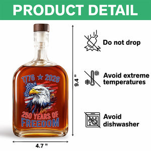 America Semiquincentennial 250 Years Of Freedom Whiskey Bottle CH07 896704