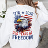 America Semiquincentennial 250 Years Of Freedom Back Side Bright Shirt CH07 896700