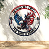Personalized Name In God We Trust Patriotic Eagle Metal Sign LM32 897267