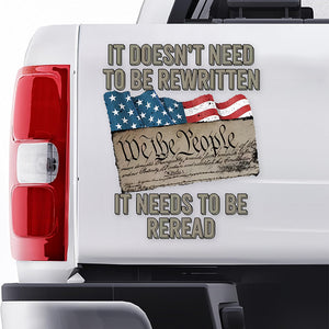 We The People US Flag Car Window Decal Sticker HA75 898234