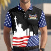 Custom Name USA 250th Anniversary American Flag Polo Shirt - Patriotic 1776–2026 Polo Gift for 4th of July LM32 899705