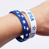American Flag USA Laser Engraved Silicone Bracelet LM32 899735