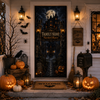 Personalized Welcome To The Halloween Party Haunted House Door Cover LM32 669929