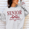 Custom Senior With Coquette Bow Sleeve Embroidered Sweatshirt LM32 893099