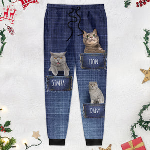Custom Face Dog Cat Photo Pattern Jeans Sweatpants N369 888776