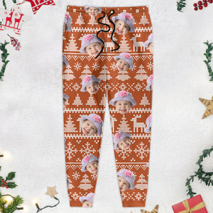Upload Human Face Christmas Matching Sweatpants N304 889866