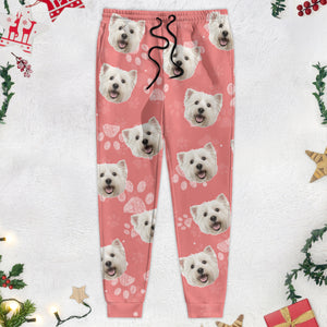 Custom Photo Dog Cat Paw Pattern Sweatpants HA75 892612