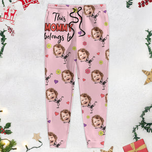 Custom Photo This Mommy Belongs To Grandkids Pajama Pants For Mama TH10 894195