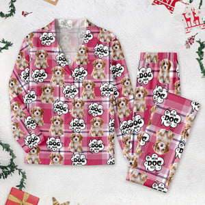 Custom Photo I Woof You - Personalized Pajamas Gift For Dog Lovers HO82 894382
