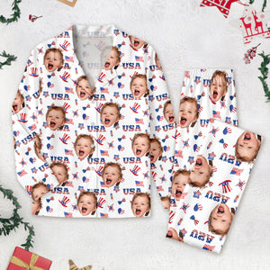 Custom Photo 4th of July Pajamas Independence Day Gifts CH07 896098