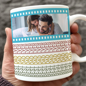 Custom Photo Best Dad Ever Hidden Message Print Full Mug LM32 893629