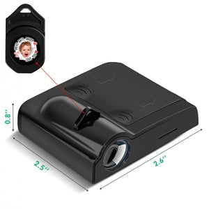 Drive Safe, Daddy Custom Fun Kid Faces Photo- Personalized Car Door Projector Light CH07 896432