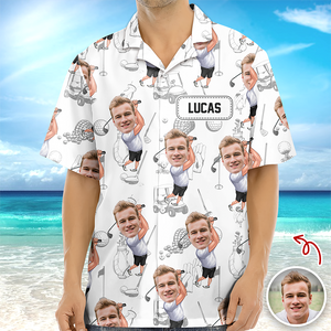 Custom Funny Golfer Photo Hawaii Shirt Gift For Golf Lovers CH07 899924
