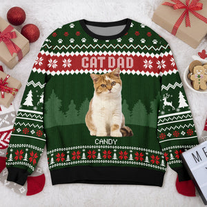 Custom Photo Cat Dad Cat Mom Ugly Sweater HA75 892896