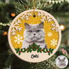 Custom Photo Cat Christmas - Personalized 2-Layered Wooden Ornament CH07 896864