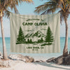 Personalized Welcome To Camp Tapestry Banner - Decorations Camping Decor, Bachelorette Banner HO82 903046