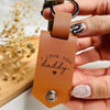 Custom Baby Ultrasound Photo Leather Keychain- Gift For New Daddy, Gift from Baby Bump LM32 669067