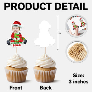 Custom Photo Santa Baby Christmas Cupcake Toppers LM32 893913