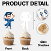 Custom Funny Face Graduation Decoration Cupcake Toppers HA75 920064