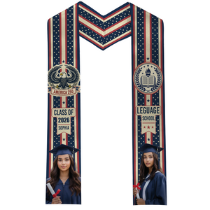 Custom Photo American 250 Senior Graduation Stole LM32 897877
