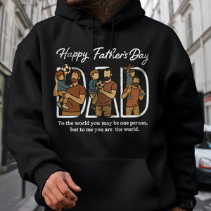 Custom Portrait Photo Happy Father's Day Dad With Kid Embroidered Shirt LM32 893537