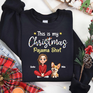 This is My Christmas Pajamas Shirt Personalized Dog Dark Shirt HA75 898184
