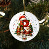 Custom Alphabet Personalized Christmas Ceramic Ornament HA75 897572