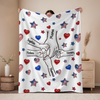 Forever Connected, Hand in Hand - Family Personalized 3D Inflated Effect Printed Blanket HA75 920382