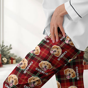 Custom Pet Photo Flannel Style Personalized Pajamas For Dog Lovers Cat Lovers CH07 896136