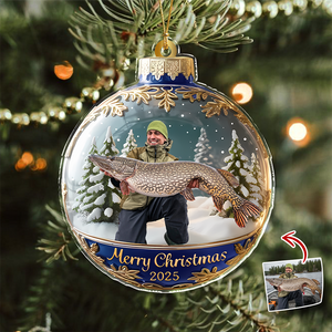 Custom Photo Acrylic Ornament Personalized Christmas Gifts For Fishing Lovers HA75 898380
