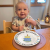 Custom Name Happy Birthday Cake & Candles Ceramic Plate - Personalized Birthday Gift LM32 669411