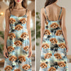 Custom Dog Photo Tropical Summer Pattern Cami Maxi Dress HO82 902396