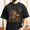 Custom Pet Drinking Beer Coffee Photo Funny Comfort Colors Shirt Funny Dog Lovers Gift CH07 911908