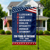 Personalized 250 Years of Freedom American Allegiance Merit Endurance US Garden Flag HO82 902120