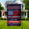 Custom Family Name USA 250th Anniversary Garden Flag TH10 898287
