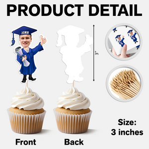 Funny Graduate Caricature Cupcake Toppers Personalized Gift HO82 893780