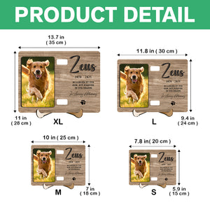 Custom Dog Photo Forever In My Heart Memorial 2-Layers Wooden Collar Sign LM32 893791