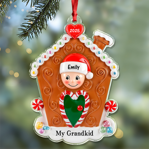 Custom Name Our Grandkids Merry Christmas Family Acrylic Ornament LM32 895523